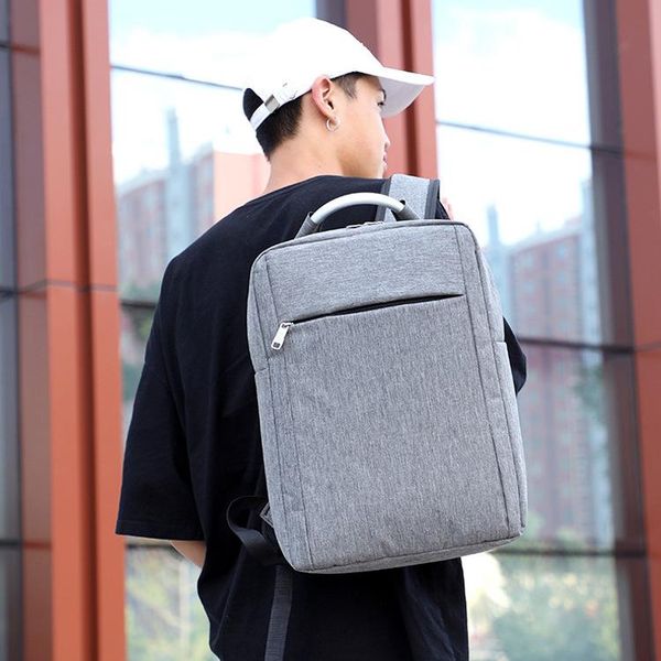 backpack business men's korean fashion travel leisure schoolbag simple computer bag men school